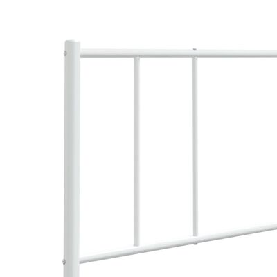 vidaXL Metal Headboard White 76"