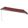 vidaXL Retractable Awning Burgundy and Anthracite