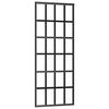 vidaXL Sliding Door ESG Glass and Aluminum 29.9"x80.7" Black