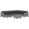 vidaXL Garden Lounge Set Grey Poly Rattan 8 Piece Modular