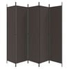 vidaXL 6-Panel Room Divider Brown 118.1"x78.7" Fabric