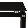 vidaXL Side Table Black Tempered Glass 15.7 x 15.7 x 23.6 in.