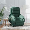vidaXL Electric Stand Up Massage Recliner Chair Dark Green Velvet Medium