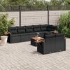 vidaXL Patio Sofa Set Black