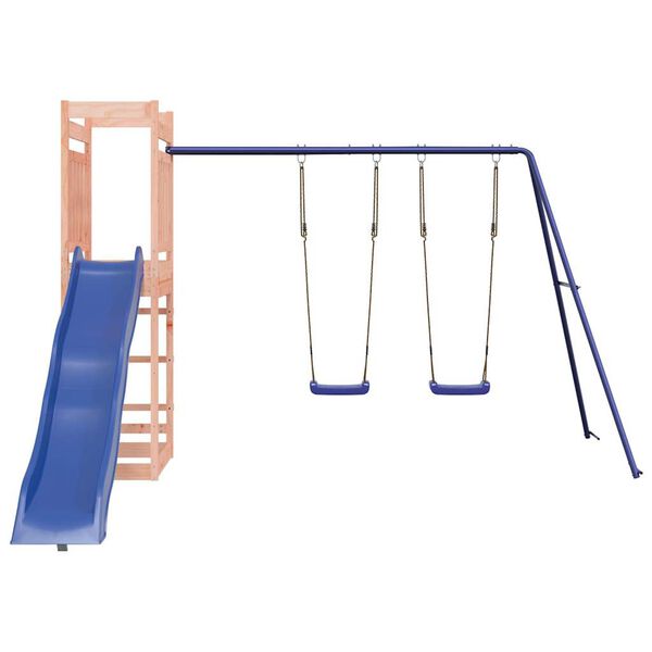 vidaXL Outdoor Playset Blue Solid Douglas Fir wood, Polypropylene Large
