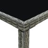vidaXL Garden Bar Set Grey PE rattan, powder-coated steel, tempered glass