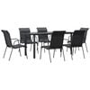 vidaXL Garden Dining Set Black and Anthracite