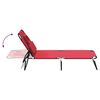 vidaXL Sun Lounger Red Oxford Fabric Standard Foldable
