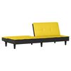 vidaXL Sofa Bed Light Yellow Fabric