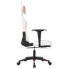 vidaXL Gaming Chair White and Pink Faux leather, Metal, Plywood Adjustable