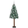 vidaXL Slim Christmas Tree Green 82.7" PVC and Solid Pine wood