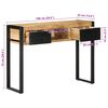 vidaXL Console Table Natural wood and black Solid mango wood, metal frame
