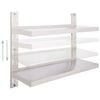 vidaXL Floating Wall Shelf Silver Stainless Steel 39.4x11.8 in