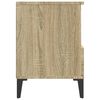 vidaXL Bedside Cabinet Sonoma Oak Engineered wood, metal Medium