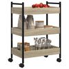 vidaXL Kitchen Trolley Sonoma Oak 19.7"x11.8"x27.6" Engineered Wood