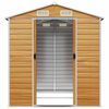 vidaXL Garden Shed Light Brown Galvanized Steel Large Garden Shed