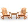 vidaXL 3 Piece Adirondack Patio Lounge Set Solid Wood Acacia