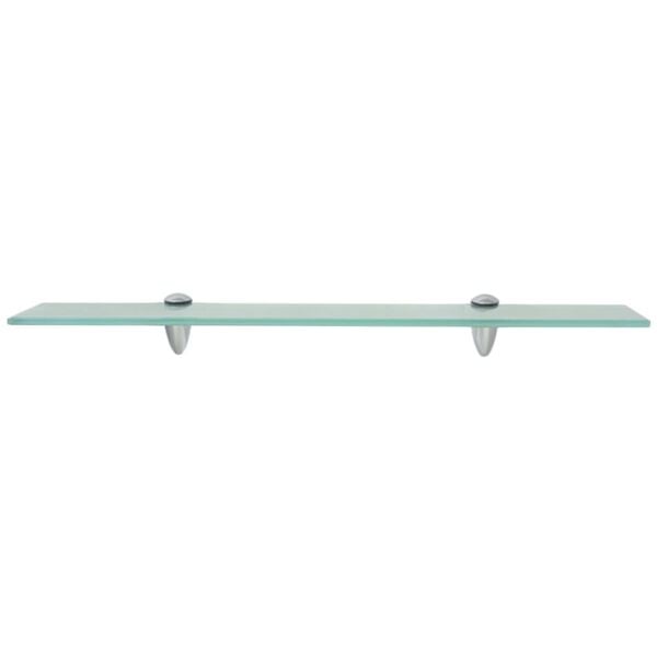 vidaXL Floating Shelf Set of 2 Clear Tempered glass, Zinc alloy