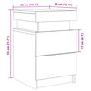 vidaXL Bedside Cabinet Set of 2 Old wood Engineered wood