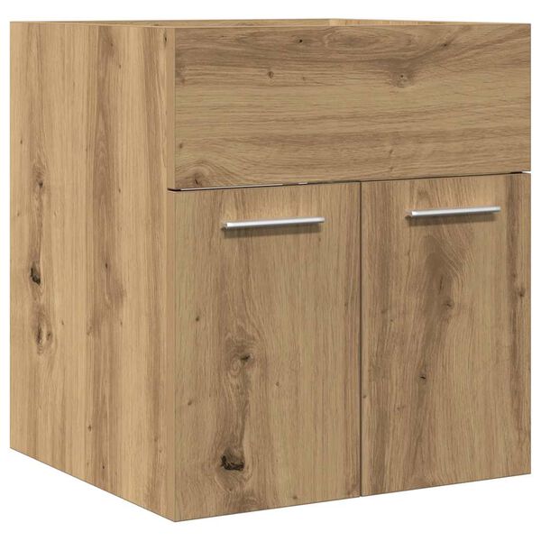 vidaXL Bathroom Sink Cabinet Artisan Oak Engineered Wood, Iron