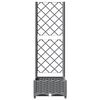 vidaXL Garden Planter Light grey Polypropylene Standard Durable