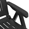 vidaXL Garden Chair Set of 2 Anthracite Plastic Standard Foldable