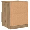 vidaXL Bedside Cabinet Artisan oak Engineered wood, metal Medium