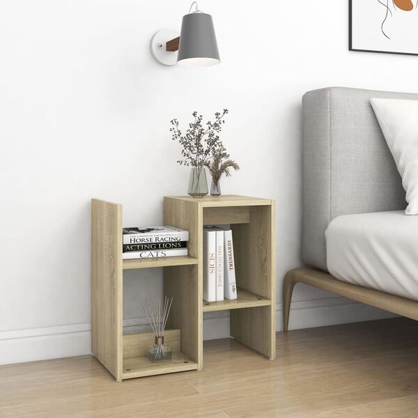 vidaXL Bedside Cabinet Sonoma Oak Engineered Wood Bedside Cabinet