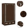 vidaXL Wardrobe Brown Non-woven fabric Medium Collapsible Wardrobe