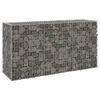vidaXL Gabion Wall with Covers Galvanized Steel 78.7"x23.6"x39.4"