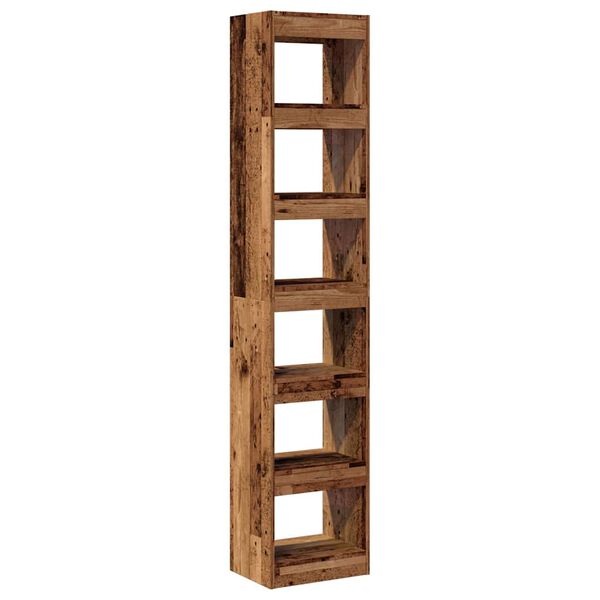 vidaXL Book Cabinet Old Wood Engineered wood Tall and narrow