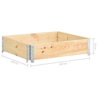 vidaXL Raised Bed 39.4"x39.4" Solid Pine Wood