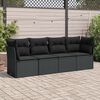 vidaXL Garden Sofa Set Black