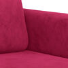 vidaXL 2-seater Sofa Wine Red Velvet (100% polyester), metal, textilene