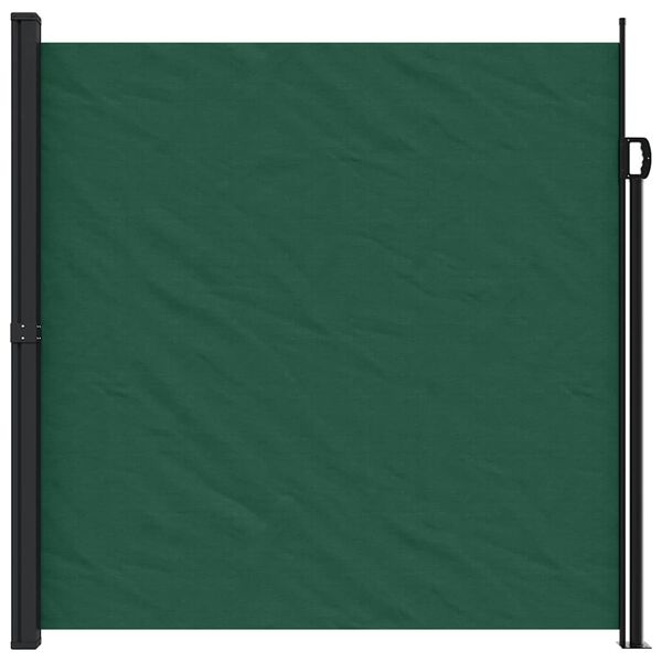 vidaXL Retractable Side Awning Dark green