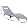 vidaXL Sun Lounger Gray