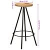 vidaXL Bar Set Red and Brown Solid Mango Wood Large Footrest Bar Set