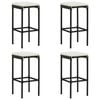 vidaXL Garden Bar Set Black, Cream White