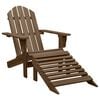 vidaXL Garden Chair Brown Solid fir wood Large Detachable