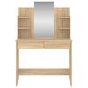 vidaXL Dressing Table Sonoma oak Engineered wood, glass