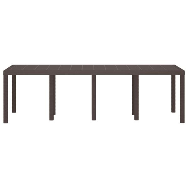 vidaXL Garden Dining Table Brown 98.43 x 39.37 x 28.74 in Poly Rattan