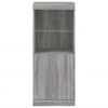 vidaXL Sideboard Grey Sonoma Engineered wood, Glass Medium Sideboard
