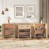 vidaXL Sideboard Set of 3 Sonoma Oak Engineered Wood Large Sideboard