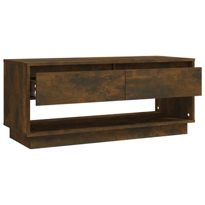 vidaXL TV Cabinet Smoked Oak 40.2"x16.1"x17.3" Engineered Wood