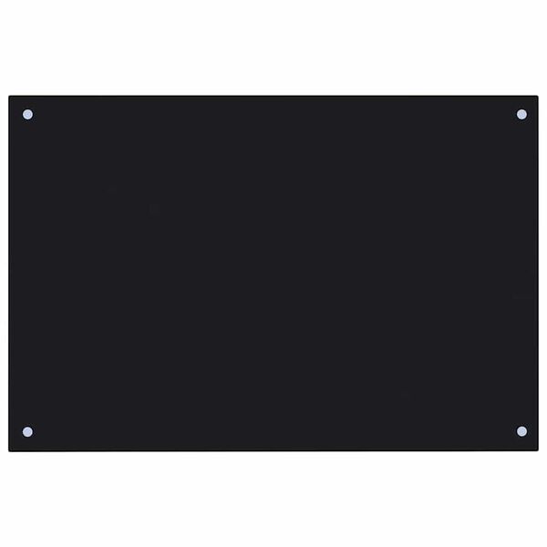 vidaXL Kitchen Backsplash 2 pcs Black 35.43 x 23.62 in Tempered Glass