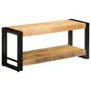 vidaXL TV Stand Natural wood Solid Mango Wood and Powder-Coated Iron