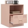 vidaXL Bedside Cabinet Pink Cold-rolled steel Small Bedside Cabinet