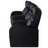 vidaXL Armchair Black 94% PVC, 4% Cotton, 2% Polyester 3-seater