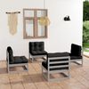 vidaXL Patio Lounge Set Grey, Anthracite