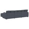 vidaXL Modular Sofa Dark grey Velvet (100% polyester) Oversized Modular
